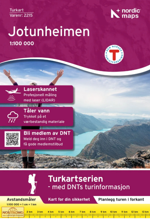 2215 JOTUNHEIMEN | carte de randonnée Nordic Maps