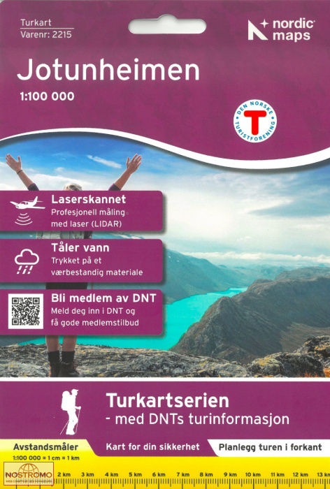 2215 JOTUNHEIMEN | carte de randonnée Nordic Maps
