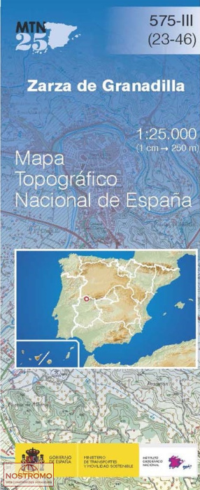 575-3 ZARZA DE GRANADILLA | carte topographique CNIG