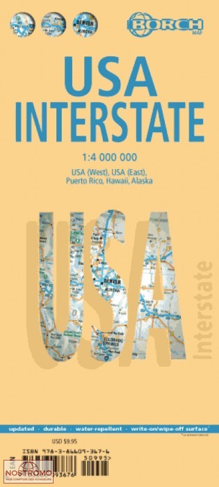 USA INTERSTATE | Borch road map