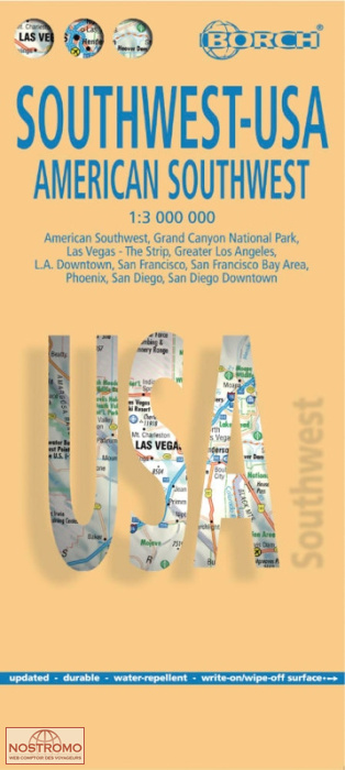 USA SUD-OUEST | carte touristique Borch