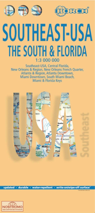 USA SUD-EST | carte touristique Borch