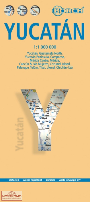 YUCATAN | carte touristique Borch