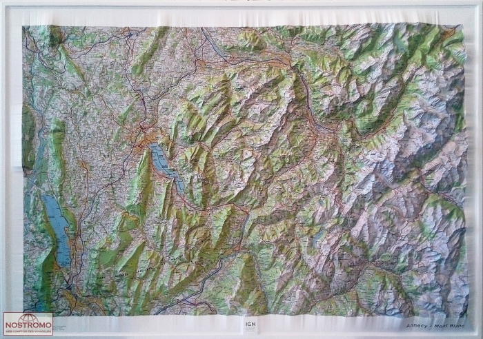 CARTE MURALE EN RELIEF France