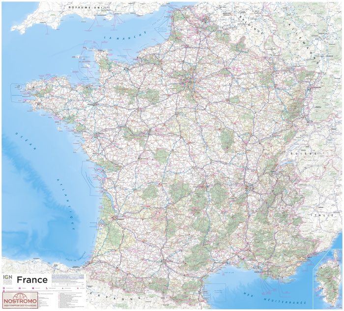 FRANCE | IGN wall map