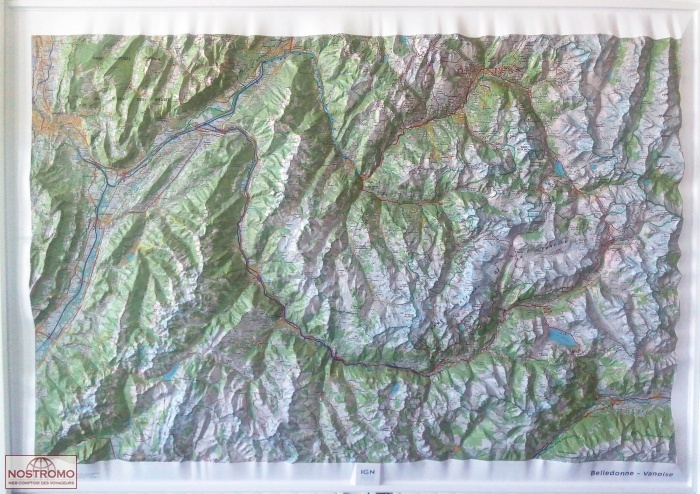 BELLEDONNE - VANOISE | IGN relief map
