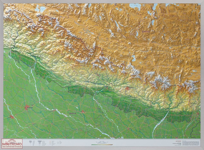 NEPAL | Georelief relief map
