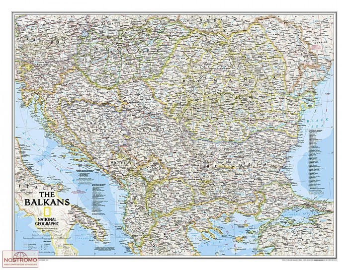 BALKANS | National Geographic wall map