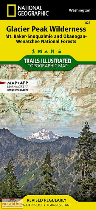 GLACIER PEAK WILDERNESS | carte de randonnée National Geographic