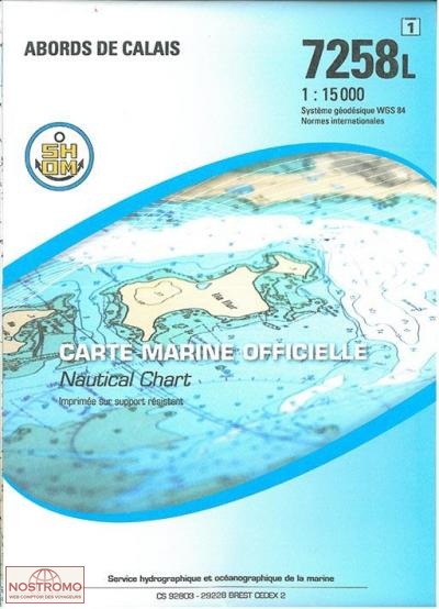 7258L AROUND CALAIS | SHOM nautical chart
