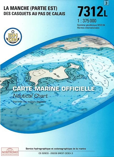 7312L THE ENGLISH CHANNEL (EAST PART) | SHOM nautical chart