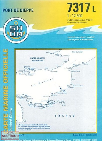 7317L HARBOUR OF DIEPPE | SHOM nautical chart