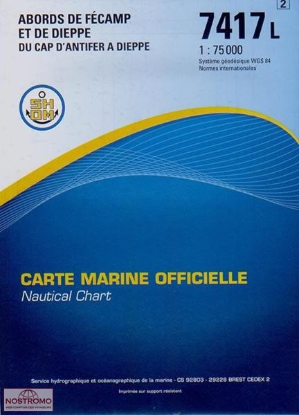 7417L AROUND FÉCAMP AND DIEPPE | SHOM nautical chart