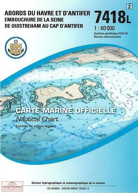 7418L AROUND LE HAVRE & ANTIFER | SHOM nautical chart