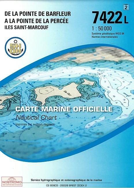 7422L FROM THE POINTE DE BARFLEUR TO THE POINTE DE LA PERCÉE | SHOM nautical chart