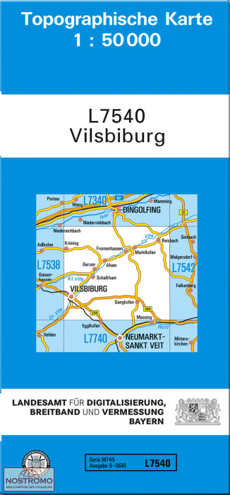 L7540 VILSBIBURG | carte topographique LDBV