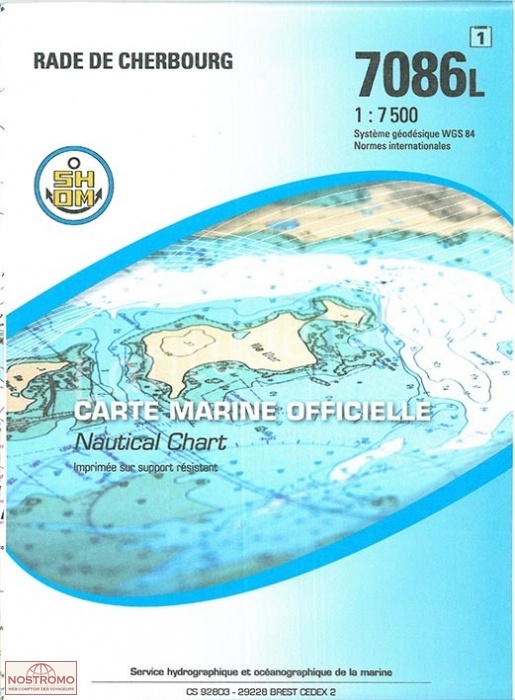 7086L HARBOUR OF CHERBOURG | SHOM nautical chart