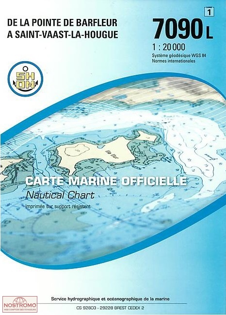 7090L FROM THE POINTE DE BARFLEUR TO SAINT-VAAST-LA-HOUGUE | SHOM nautical chart