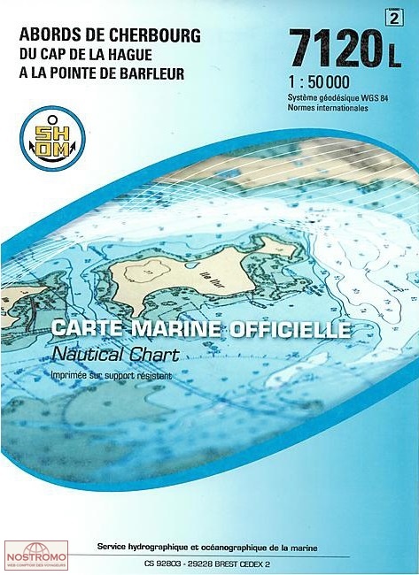7120L AROUND CHERBOURG | SHOM nautical chart