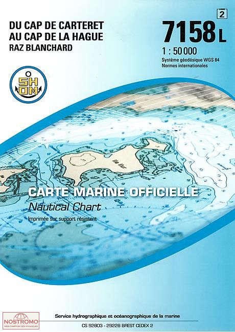 7158L FROM THE CAP DE CARTERET TO THE CAP DE LA HAGUE | SHOM nautical chart