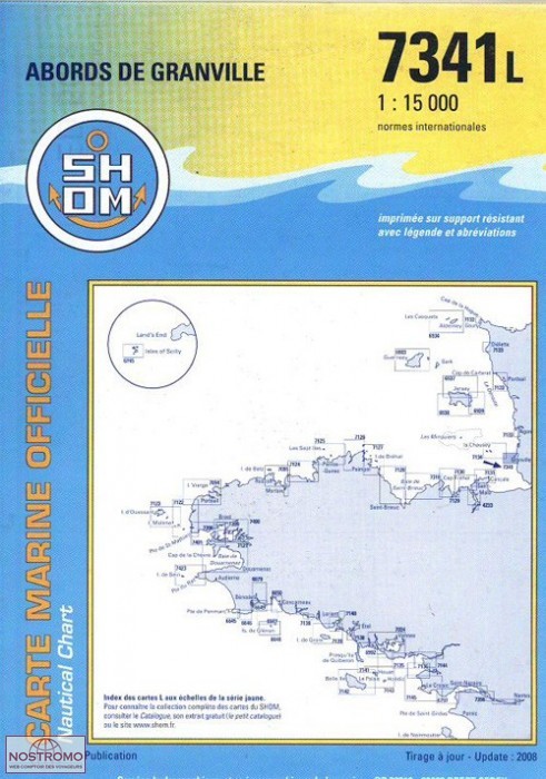 7341L AROUND GRANVILLE | SHOM nautical chart