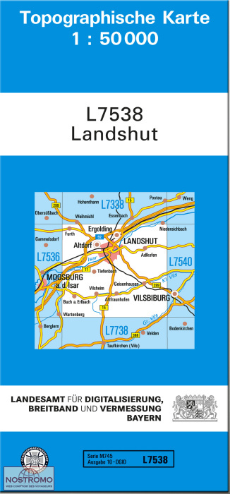 L7538 LANDSHUT | carte topographique LDBV