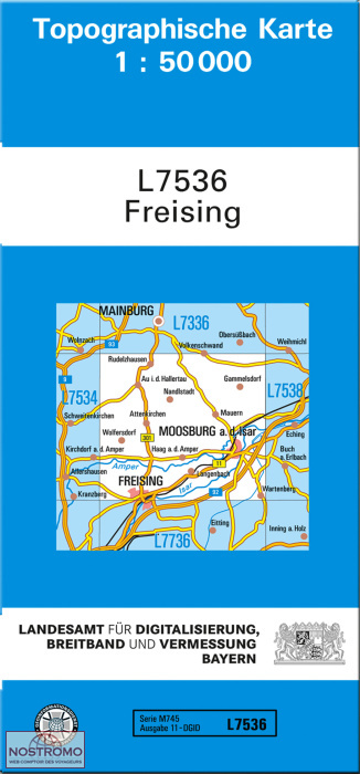 L7536 FREISING | carte topographique LDBV