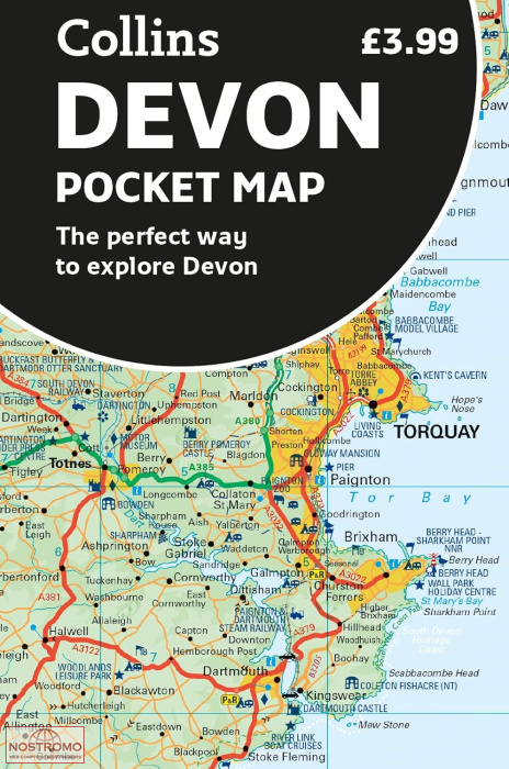 DEVON | carte touristique Collins