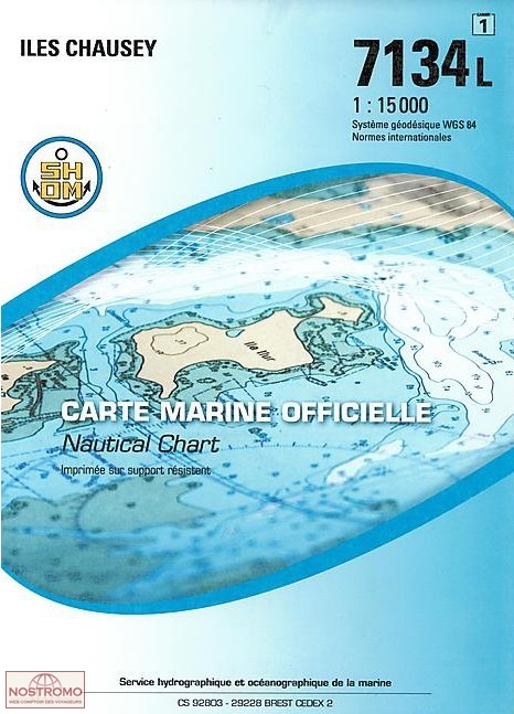 7134L CHAUSEY ISLANDS | SHOM nautical chart