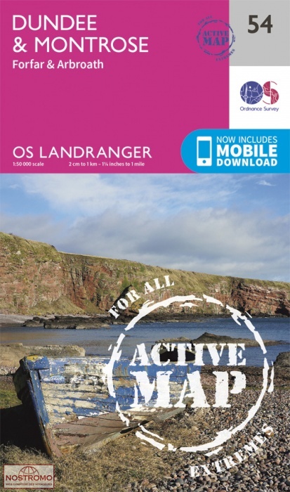 054 DUNDEE & MONTROSE - FORFAR & ARBROATH | OS hiking map