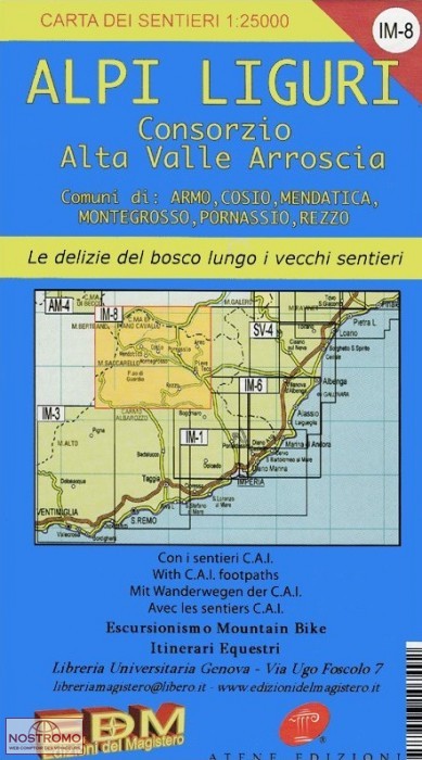 IM 8 - ALPI LIGURI - CONSORZIO | Magistero hiking map