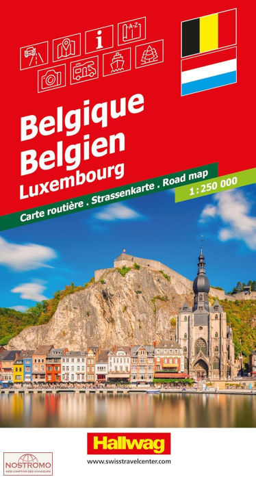 BELGIQUE - LUXEMBOURG | carte routière Hallwag