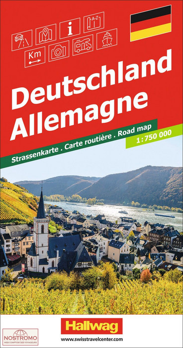 ALLEMAGNE | carte routière Hallwag