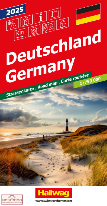 ALLEMAGNE | carte routière Hallwag