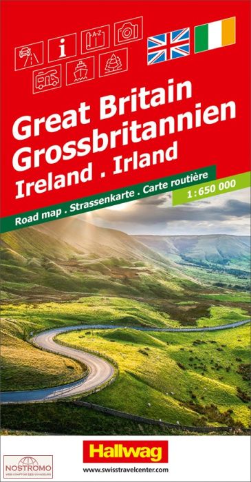 GRANDE-BRETAGNE - IRLANDE | carte routière Hallwag