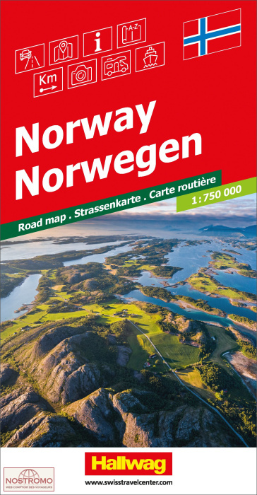 NORWAY | Hallwag ro | Hallwag road mapad map