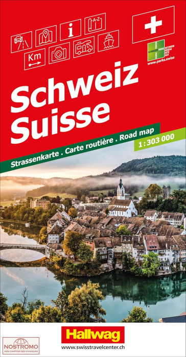 SWITZERLAND | Hallwag road map