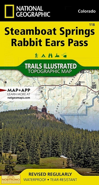STEAMBOAT SPRINGS - RABBIT EARS PASS | National Geographic hiking map