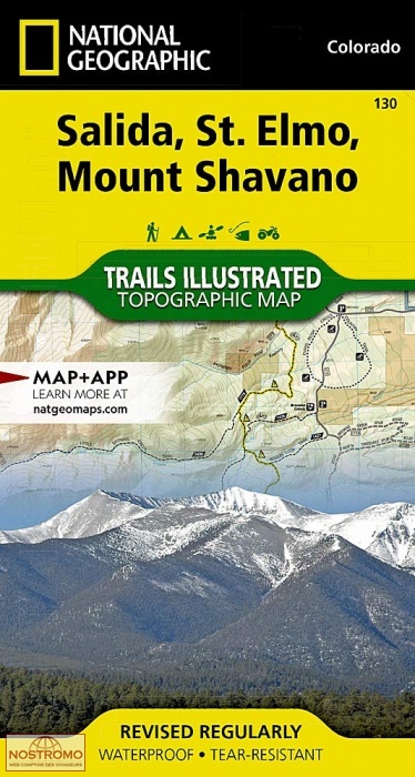 SALIDA - ST. ELMO - MOUNT SHAVANO | National Geographic hiking map