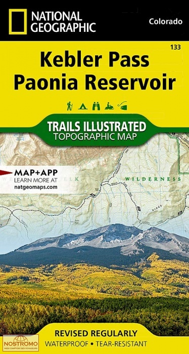 KEBLER PASS - PAONIA RESERVOIR | National Geographic hiking map