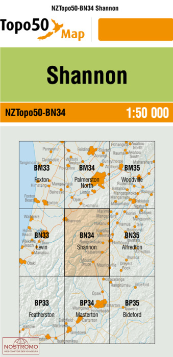 BN34 SHANNON | carte topographique LINZ