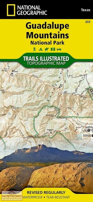 GUADALUPE MOUNTAINS | carte de randonnée National Geographic