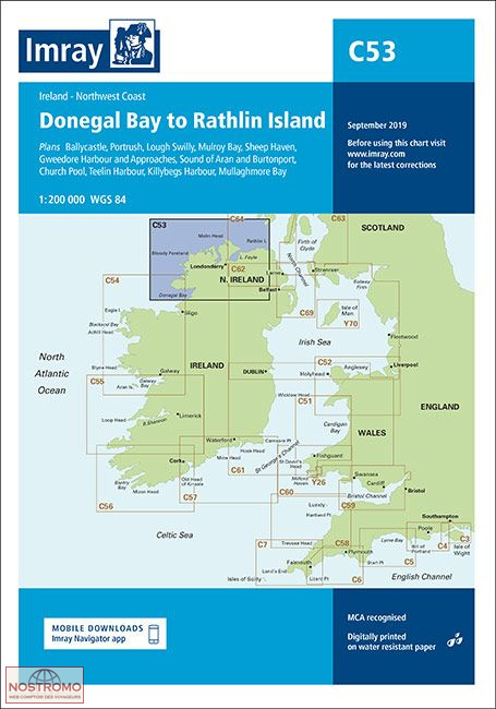 C53 DONEGAL BAY TO RATHLIN ISLAND | Imray nautical chart