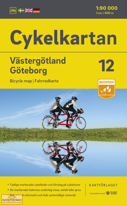 12 VÄSTERGÖTLAND - GÖTEBORG | Kartförlaget cycling map