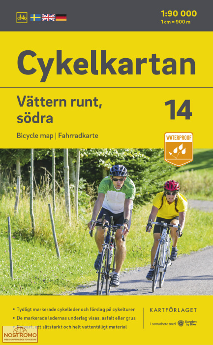 14 VÄTTERN RUNT SÖDRA | Kartförlaget cycling map