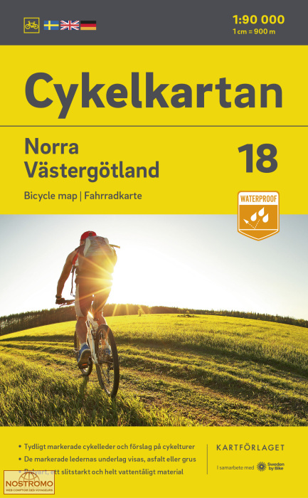18 NORRA VÄSTERGÖTLAND | Kartförlaget cycling map