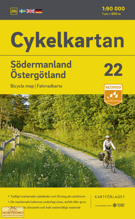 22 SÖDERMANLAND - ÖSTERGÖTLAND | Kartförlaget cycling map