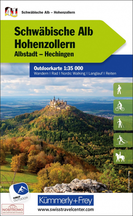 41 SCHWÄBISCHE ALB - HOHENZOLLERN | Kummerly+Frey hiking map