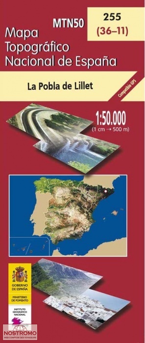 255 LA POBLA DE LILLET | carte topographique CNIG