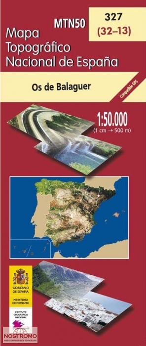 327 OS DE BALAGUER | carte topographique CNIG
